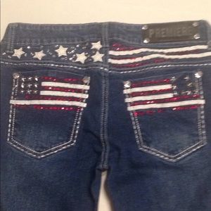 Premiere by Rue 21 Women sz 3/4 R. Flag detail